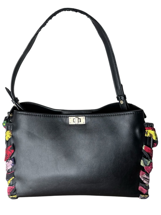 Betsey Johnson Handbags - BETSEY JOHNSON Black Wrapped Up In You 2 Shoulder Bag Satchel *FLAW*